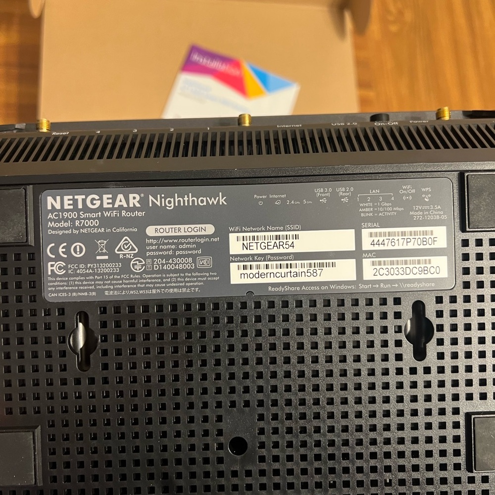 NETGEAR Nighthawk Black and Blue WiFi Router - Picture 2 of 4